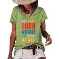 They Didn't Burn Witch They Burned Halloween Women's Loose T-shirt Green