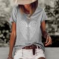 Angel Wings 4 For Back Of White Women's Short Sleeve Loose T-shirt Grey