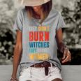 They Didn't Burn Witch They Burned Halloween Women's Loose T-shirt Grey
