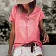 Angel Wings 4 For Back Of White Women's Short Sleeve Loose T-shirt Watermelon