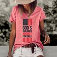 Gods Children Are Not For Sale America Flag Women's Short Sleeve Loose T-shirt Watermelon