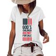 Gods Children Are Not For Sale America Flag Women's Short Sleeve Loose T-shirt White