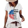 Gods Children Are Not For Sale Funny Women's Short Sleeve Loose T-shirt White