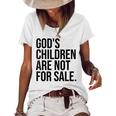 Gods Children Are Not For Sale Saying Gods Children Women's Short Sleeve Loose T-shirt White