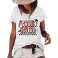 Retro Spooky Sister Floral Boho Ghost Sis Halloween Costume Gifts For Sister Funny Gifts Women's Short Sleeve Loose T-shirt White