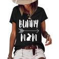 Bunny Mom Funny Rabbit Mum Gift For Women Women's Short Sleeve Loose T-shirt Black