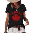 Canada Vintage Canadian Flag Leaf Maple Men Women Retro Gift Canada Funny Gifts Women's Short Sleeve Loose T-shirt Black