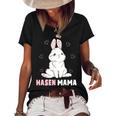 Cute Bunny Easter Rabbit Mum Rabbit Mum Gift For Women Women's Short Sleeve Loose T-shirt Black