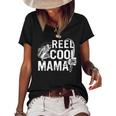 Distressed Reel Cool Mama Fishing Mothers Day Gift For Womens Gift For Women Women's Short Sleeve Loose T-shirt Black