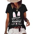 Dutch Rabbit Mum Rabbit Lover Gift For Women Women's Short Sleeve Loose T-shirt Black