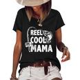 Family Lover Reel Cool Mama Fishing Fisher Fisherman Gift For Womens Gift For Women Women's Short Sleeve Loose T-shirt Black