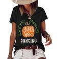 Dancing Pumkin Spice Fall Matching For Family Women's Loose T-shirt Black