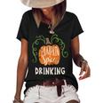 Drinking Pumkin Spice Fall Matching For Family Women's Loose T-shirt Black