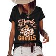 Howdy Ghouls Funny Ghosts Halloween Western Retro Groovy 70S 70S Vintage Designs Funny Gifts Women's Short Sleeve Loose T-shirt Black
