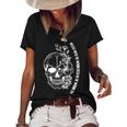 Messed With The Wrong Bitch In The Wrong Era Skull On Back Women's Short Sleeve Loose T-shirt Black