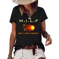 MILF Man I Love Fireball - Funny 8 Bit Vintage Women's Short Sleeve Loose T-shirt Black