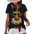 Moms Spaghetti Food Lovers Mothers Day Novelty Gift For Women Women's Short Sleeve Loose T-shirt Black