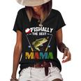 Ofishally The Best Mama Fishing Rod Mommy Funny Mothers Day Gift For Women Women's Short Sleeve Loose T-shirt Black