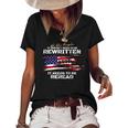 Vintage American Flag It Doesnt Need To Be Rewritten 2022 Women's Short Sleeve Loose T-shirt Black