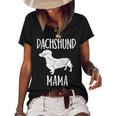 Vintage Dachshund Mama Gift Doxie Mom Pet Dog Owner Mother Gifts For Mom Funny Gifts Women's Short Sleeve Loose T-shirt Black