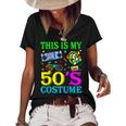 Vintage Matching Halloween 1950S This Is My 50S Costume Women's Short Sleeve Loose T-shirt Black