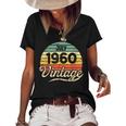 Vintage Sunset 60 Years Old Born In July 1960 60Th Birthday 60Th Birthday Funny Gifts Women's Short Sleeve Loose T-shirt Black