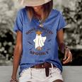 Boot Scootin Spooky Howdy Ghouls Western Halloween Spooky Women's Short Sleeve Loose T-shirt Blue