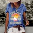 Burnt Out But Optimistic - Retro Vintage Sunset Women's Short Sleeve Loose T-shirt Blue