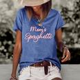 Funny Mothers Day Moms Spaghetti And Meatballs Lover Meme Gift For Women Women's Short Sleeve Loose T-shirt Blue