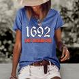 Halloween Retro Vintage Salem Witch 1692 They Missed One Women's Loose T-shirt Blue