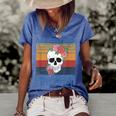 I Like Murder Shows Comfy Clothes And Maybe 3 People Vintage Women's Short Sleeve Loose T-shirt Blue