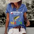 Ofishally The Best Mama Fishing Rod Mommy Funny Mothers Day Gift For Women Women's Short Sleeve Loose T-shirt Blue
