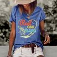 Reel Cool Mama Fishing Mothers Day For Womens Gift For Women Women's Short Sleeve Loose T-shirt Blue