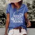 Retro Reel Cool Mama Fishing Fisher Mothers Day Gift For Womens Gift For Women Women's Short Sleeve Loose T-shirt Blue