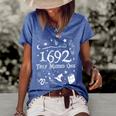 Retro Vintage Witchcarfts Salem 1692 They Missed One Women's Loose T-shirt Blue