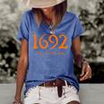 Vintage 1692 They Missed One Witch Salem 1692 Halloween Women's Loose T-shirt Blue