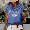 Vintage Salem 1692 They Missed One Halloween Outfit Family Women's Loose T-shirt Blue