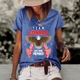 Vintage Team Conrad American Us Eagle Lifetime Membership Women's Short Sleeve Loose T-shirt Blue