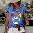 Vintage You Coulda Had A Bad Witch Halloween Funny Women's Short Sleeve Loose T-shirt Blue