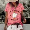Boot Scootin Spooky Howdy Ghouls Western Halloween Spooky Women's Short Sleeve Loose T-shirt Watermelon