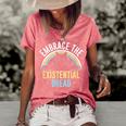Embrace He Existential Dread Funny Novelty Cat Lovers Gifts Women's Short Sleeve Loose T-shirt Watermelon