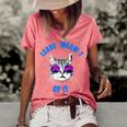 Funny Cat Leave Meow T Of It Cat In Sunglasses IT Funny Gifts Women's Short Sleeve Loose T-shirt Watermelon
