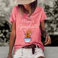 Funny Moms Spaghetti And Meatballs Meme Mothers Day Food Gift For Women Women's Short Sleeve Loose T-shirt Watermelon