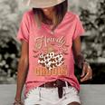 Howdy Ghouls Funny Ghosts Halloween Western Retro Groovy 70S 70S Vintage Designs Funny Gifts Women's Short Sleeve Loose T-shirt Watermelon
