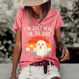 Im Just Here For The Boos Retro Ghost Beer Halloween Costume Women's Short Sleeve Loose T-shirt Watermelon