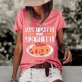 Less Upsetti Spaghetti Gift For Women Women's Short Sleeve Loose T-shirt Watermelon