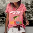 Ofishally The Best Mama Fishing Rod Mommy Funny Mothers Day Gift For Women Women's Short Sleeve Loose T-shirt Watermelon