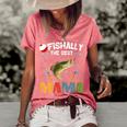 Ofishally The Best Mama Fishing Rod Mommy Funny Mothers Day Gift For Womens Gift For Women Women's Short Sleeve Loose T-shirt Watermelon