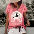 Salem Broom Company Grunge Halloween Womens Witch Women's Short Sleeve Loose T-shirt Watermelon