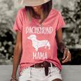 Vintage Dachshund Mama Gift Doxie Mom Pet Dog Owner Mother Gifts For Mom Funny Gifts Women's Short Sleeve Loose T-shirt Watermelon